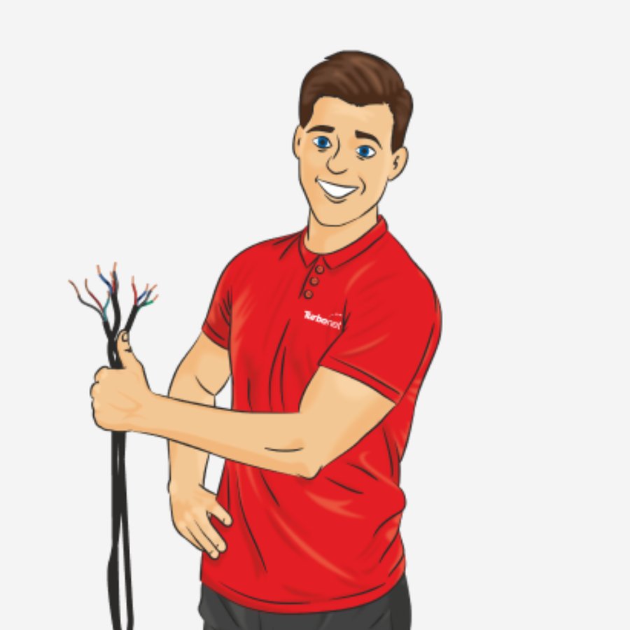 Turbomen drží připravený kabel